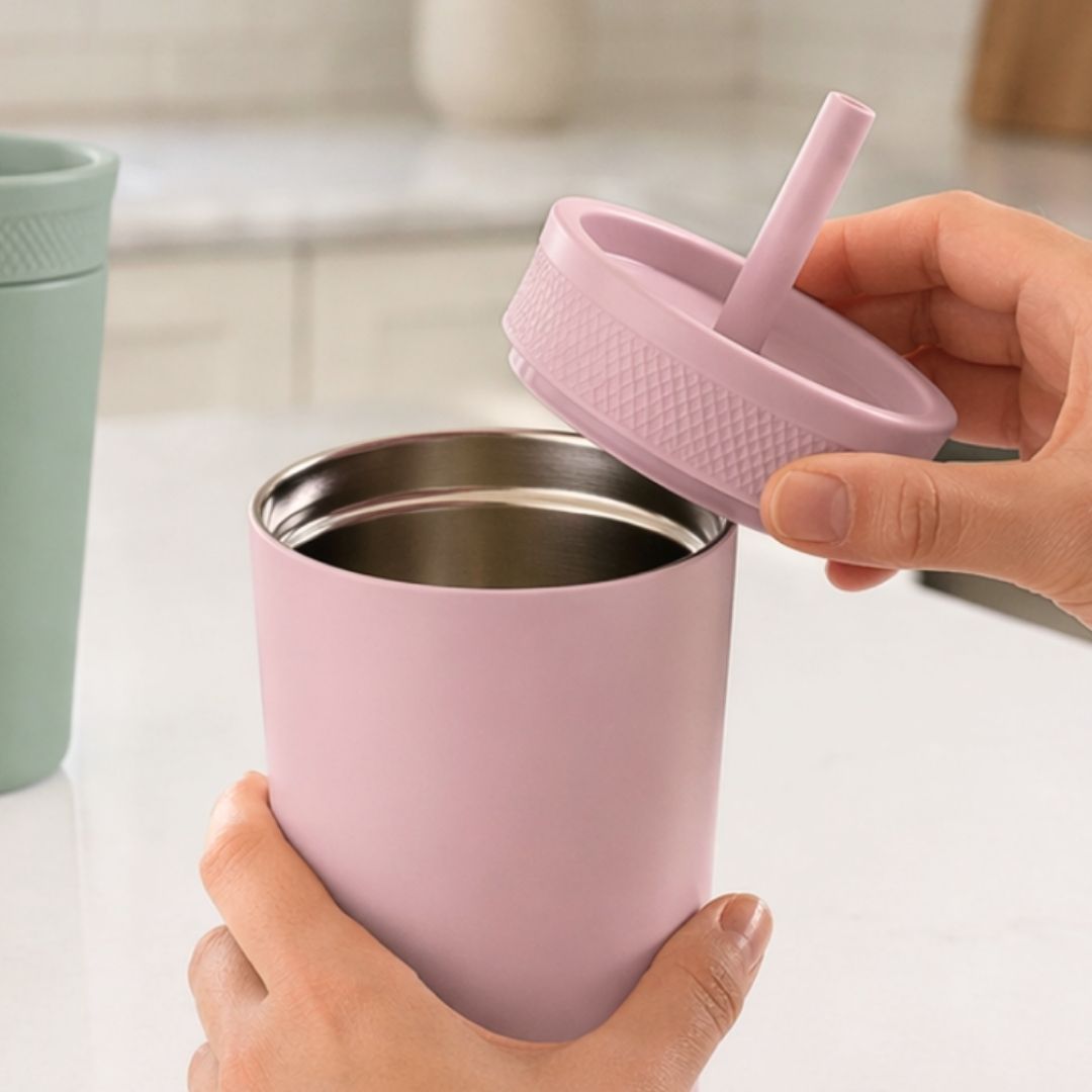 #color_dusty teal,almond,sage,dusty rose,dusty pink, Baby Bliss Toddler Tumbler Cup