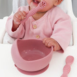 Blw Weaning, Silicone Bowl, Dusty Rose #color_dusty rose