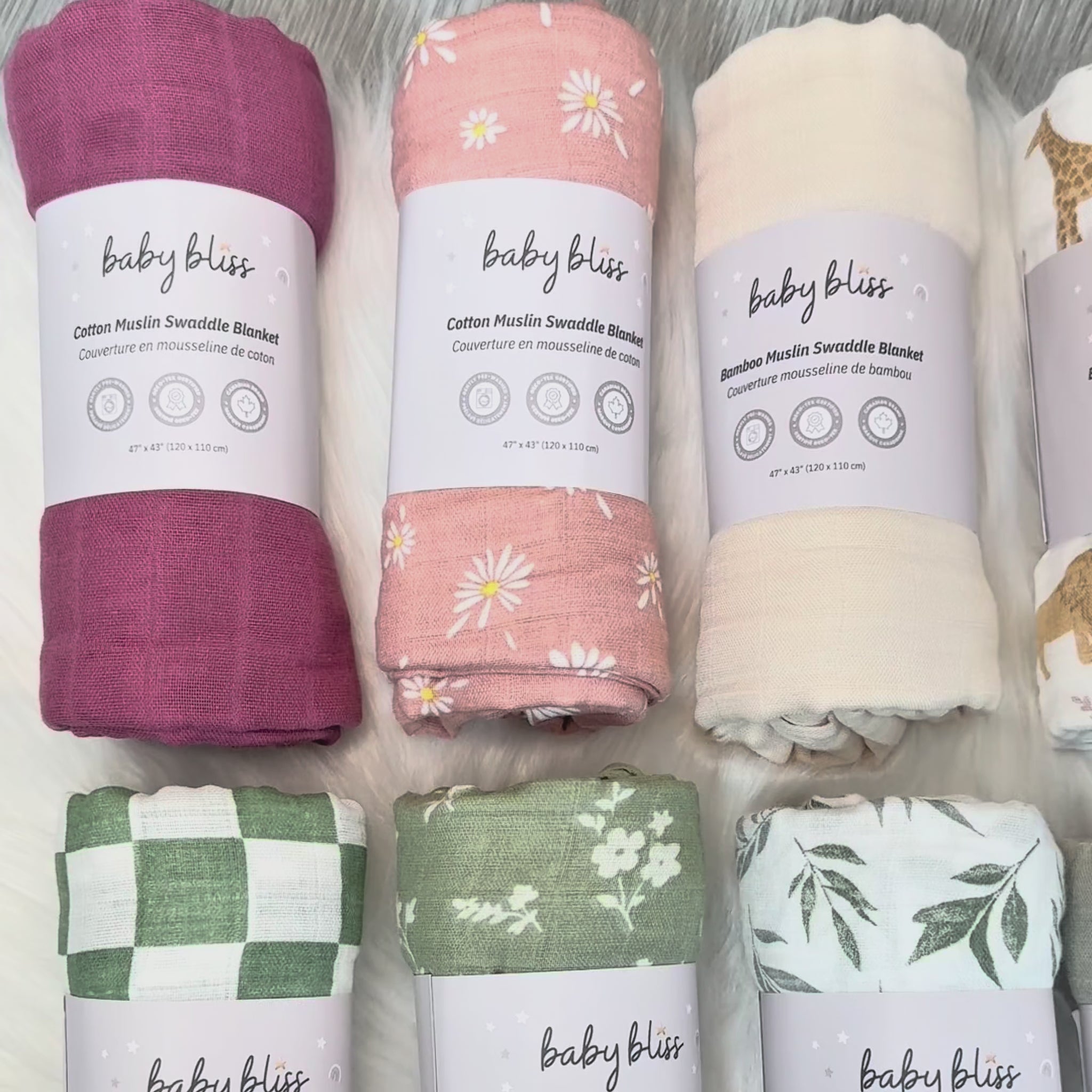#color_cinnamon daisy,safari snuggles,light sage,sand,slate blue,caramel